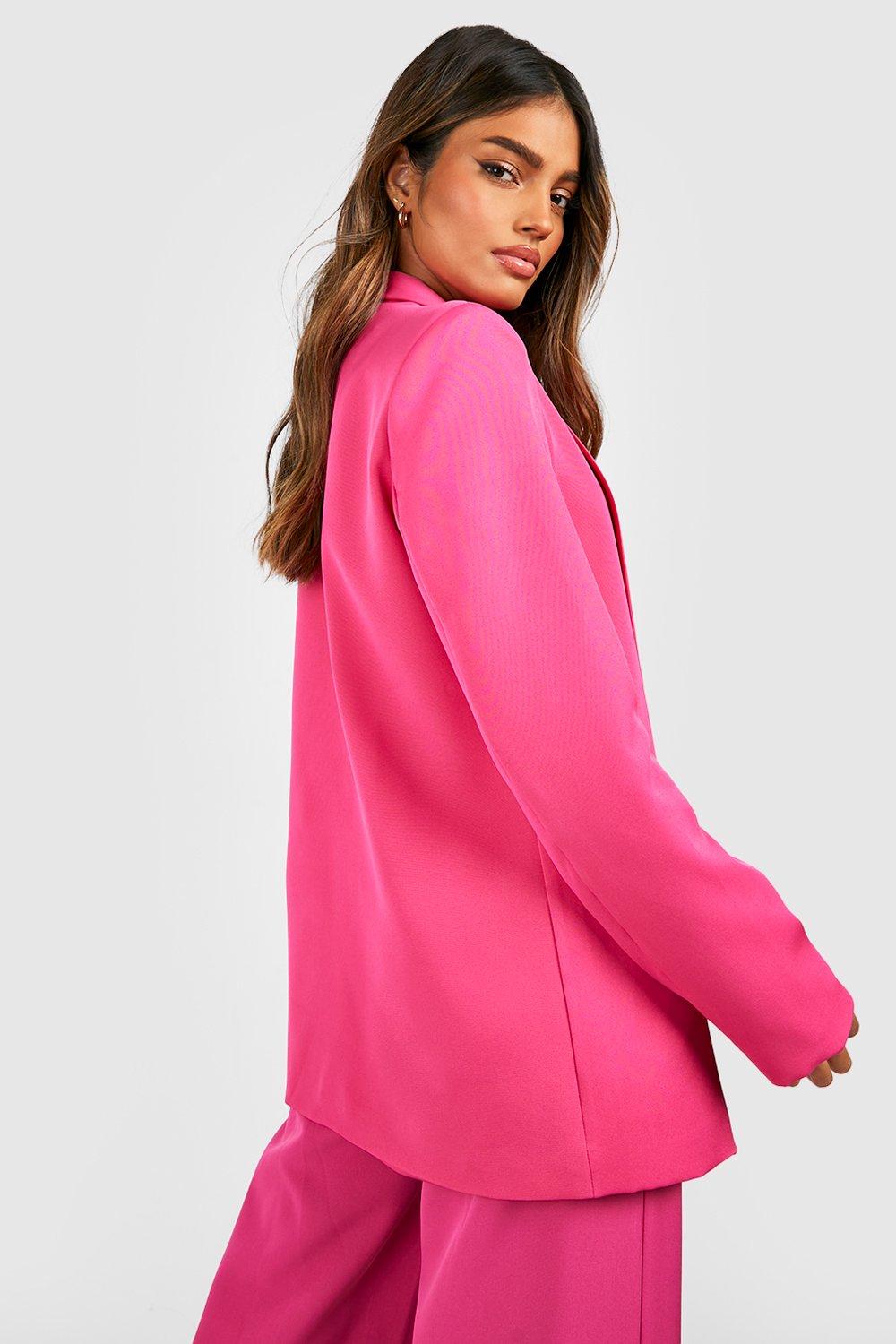 Hot pink outlet longline blazer